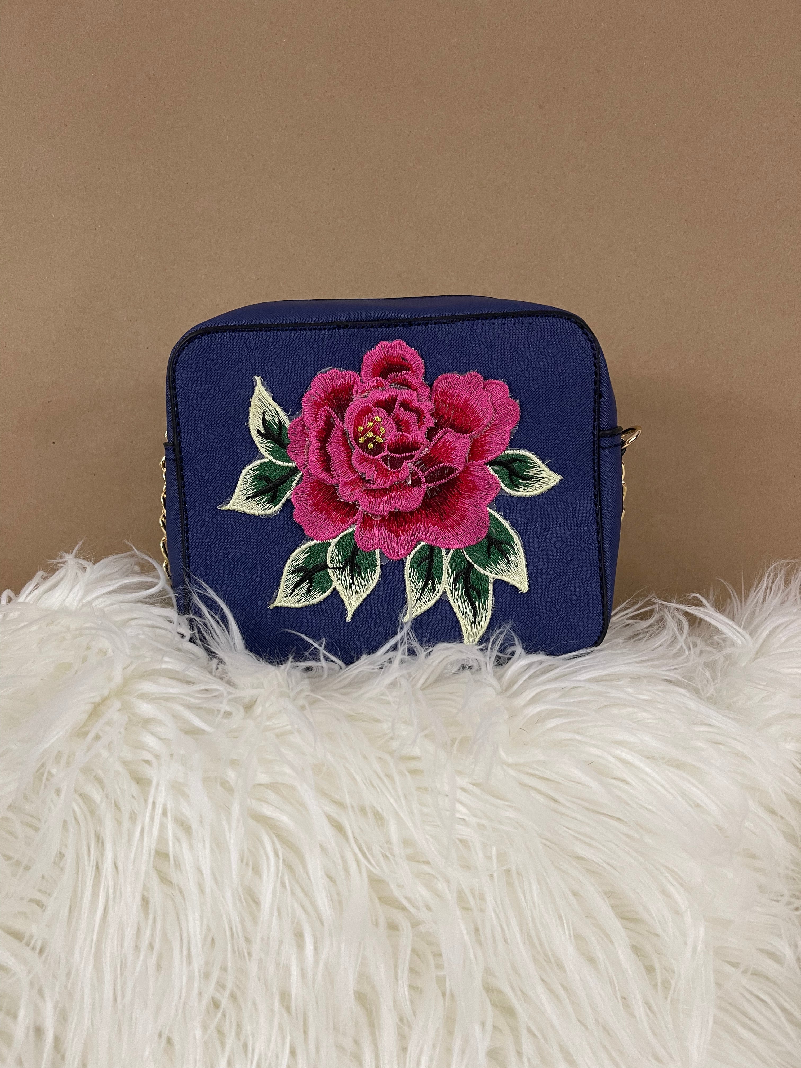Flower Embroidery Saffiano