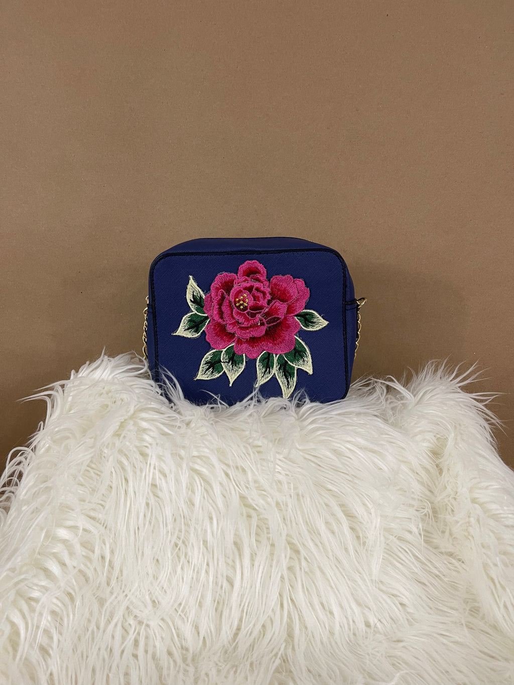 Flower Embroidery Saffiano