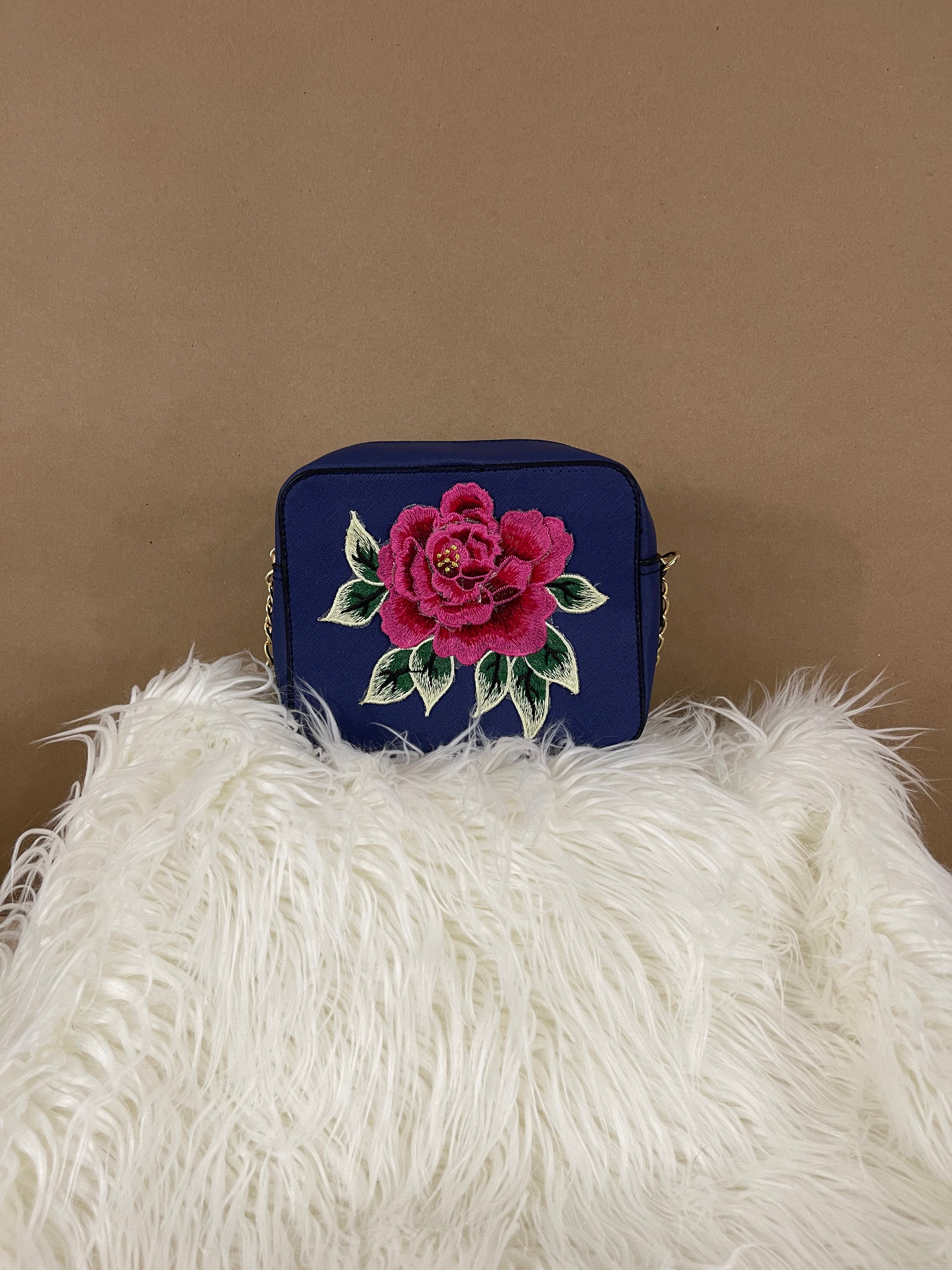 Flower Embroidery Saffiano