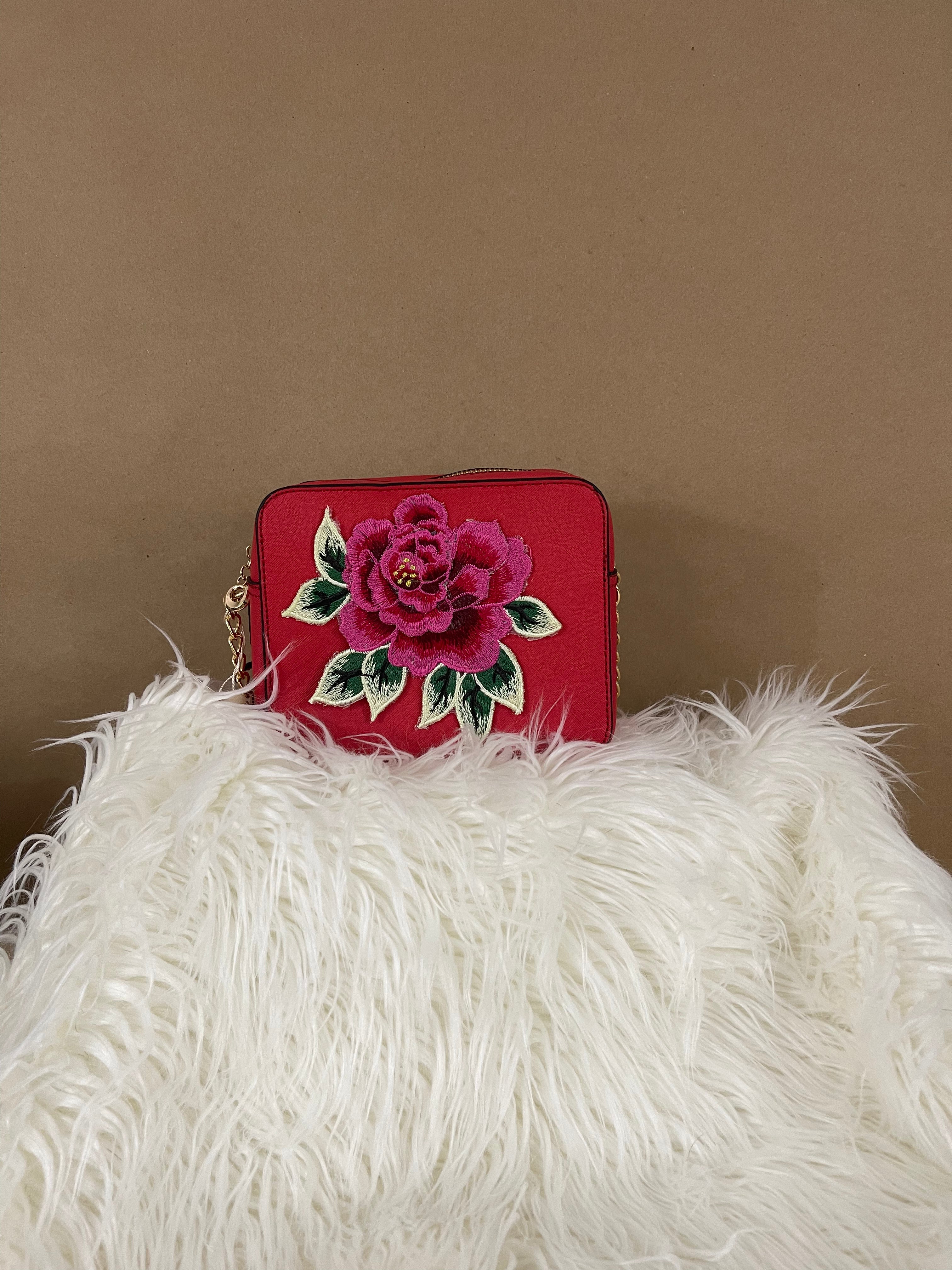 Flower Embroidery Saffiano