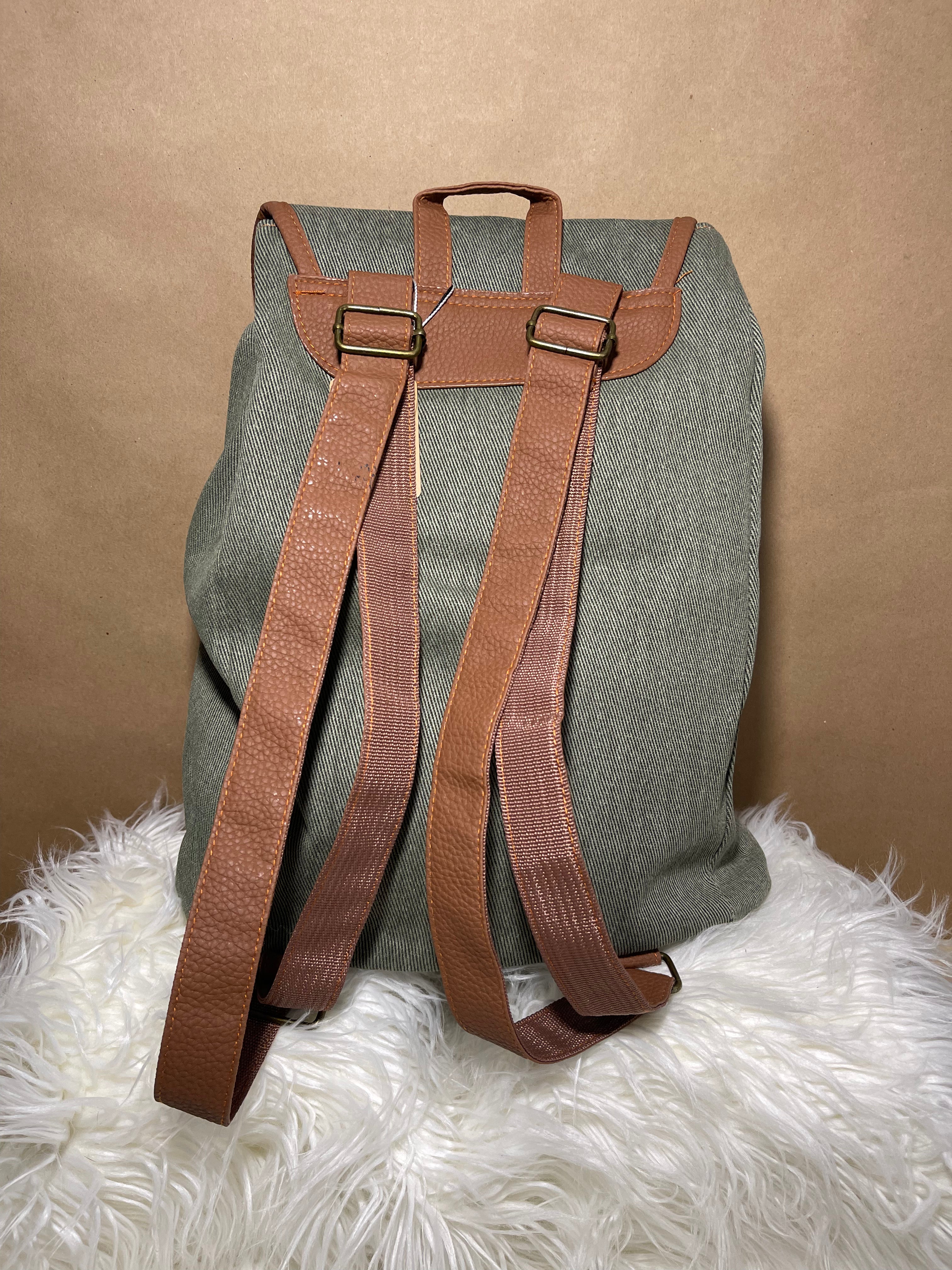 Two Tone Canvas Backpack