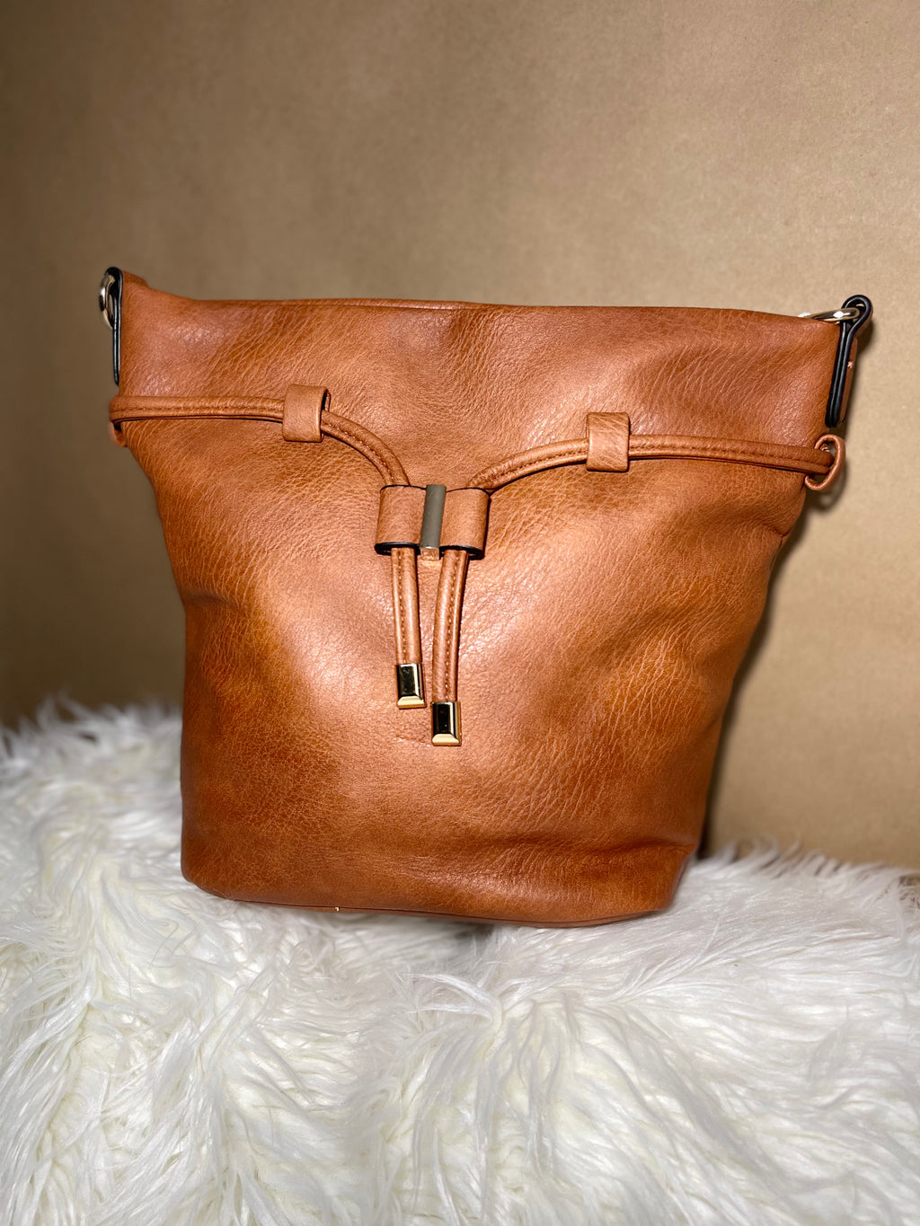 Drawstring Bucket Shoulder Satchel